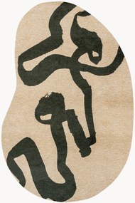 Wasbaar jacquard in- & outdoor vloerkleed Ribbon in organische vorm