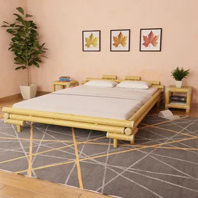 vidaXL Bedframe bamboe 160x200 cm