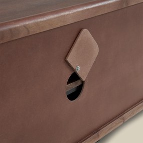 Houten Tv-meubel Met Ronde Hoeken 160 Cm - 160x43x50cm.
