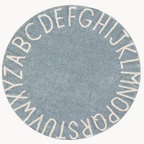 Rond kindervloerkleed ABC met lettermotief