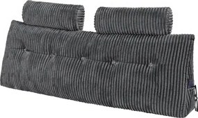 VEVOR Hoofdbordkussen Wigkussen (Queen Size) met 2 Zijzakken en 2 Hoofdsteunen, Bedwigkussen met Wasbare Flanellen Doek, voor Lezen Spelen Werken Grijs (1510 x 205 x 530 mm)