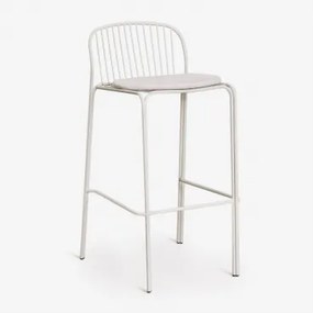Set Van 2 Hoge Krukken Van Staal Anerina ↑75 Cm & Gardenia Wit & Grijsachtig Wit - Sklum