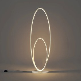 Design vloerlamp beige incl. LED 3-staps dimbaar - Boomerang