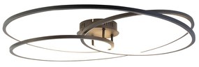 Plafondlamp zwart 78 cm incl. LED 3 staps dimbaar - Rowin