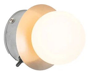 Wandlamp staal IP44 met schakelaar - Cederic