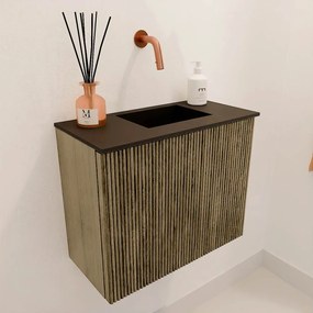 Mondiaz Joya 50cm toiletmeubel dusk met wastafel faye rechts zonder kraangat urban