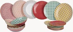 Porseleinen serviesset Confusion In Colors, 6 personen, 18-delig