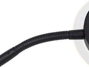 Moderne vloerlamp zwart incl. LED met leesarm - Divine