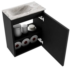 Mondiaz Ture DLux toiletmeubel 40cm urban met wastafel glace links zonder kraangat