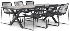 Tuinset 6 personen 245 cm Rope Grijs Taste Elba/Crossley