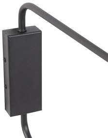 Smart wandlamp zwart 2-lichts verstelbaar incl. Wifi A60 - Lune