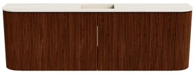 Mondiaz Joya DLux 125cm toiletmeubel ronding links/rechts ruby met wastafel faye midden zonder kraangat meli