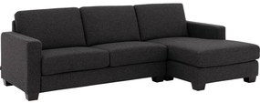 Goossens Hoekbank N-joy Divana Met Chaise Longue grijs, stof, 2,5-zits, stijlvol landelijk met chaise longue rechts