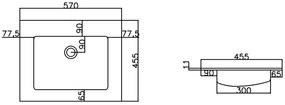 Sanigoods Maisy badmeubel ribbelfront 60cm walnoot met solid surface wastafel met kraangat wit mat