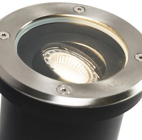 Set van 6 buiten grondspots staal verstelbaar IP65 - Delux Modern GU10 IP65 Buitenverlichting