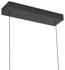 Moderne hanglamp zwart met smoke glas - Catch