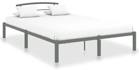 vidaXL Bedframe metaal grijs 160x200 cm