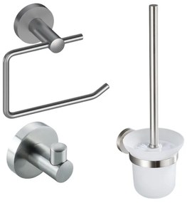 Fortifura Calvi Toiletset 3-delig Geborsteld RVS PVD (RVS) SW639927 SW639930 SW639928