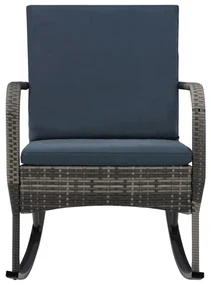 vidaXL Tuinschommelstoel poly rattan antraciet