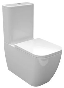 Nemo Spring Sun PACK staand toilet 345 x 660 x 850 mm porselein wit uitgang H 19 cm met S-extensie inclusief met jachtbak met dunne softclose en takeoff toiletzitting in wit duroplast CT10100/A309