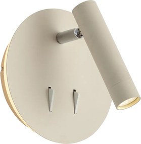 Moderne wandlamp beige incl. LED met USB-C - Croft