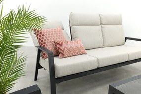 Lagos/Atlanta stoelen & 3-zitsbank loungeset 5-delig verstelbaar - Antraciet