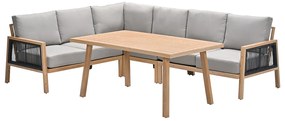 Garden Impressions San Capri lounge dining set 5-delig - light teak aluminium