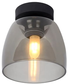 Lucide Tyler plafondlamp 33W smoke glas zwart