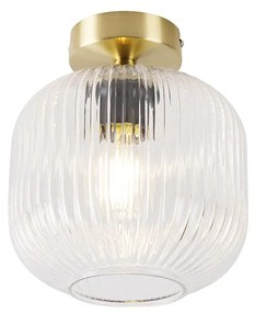 Smart plafondlamp met dimmer messing incl. Wifi A60 - Karel Art Deco E27 rond Binnenverlichting Lamp
