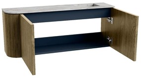 Mondiaz Joya DLux 100cm toiletmeubel ronding links dusk met wastafel faye rechts 1 kraangat glace