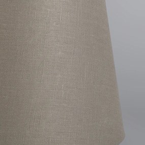 Stoffen Linnen lampenkap taupe 25/16 rond