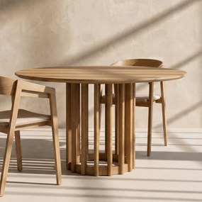 Dutchbone Barlet Oak Ronde Eettafel Eiken 120 Cm - 120 X 120cm.