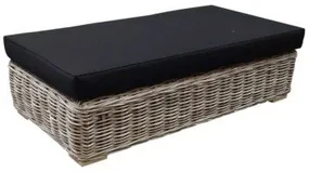 Nissah voetenbank 143x75xH43 cm naturel rotan - nagata black