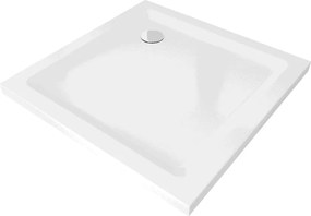 Mexen Flat douchebak vierkant slim 90 x 90 cm, wit, sifon chroom - 40109090