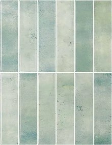 Tegelsticker Licht Groen Langwerpig - 29 cm x 22.9 cm x 0.11 cm | 0.07 kg | Paneli zelfklevende steenstrips