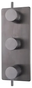 Wiesbaden Caral afbouwdeel inbouwthermostaat 3 weg gunmetal 29.7511