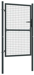vidaXL Gaaspoort 100x250 cm gegalvaniseerd staal grijs