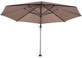 Garden Impressions Hawaii zweefparasol Ø350 cm - frame carbon black - doek taupe