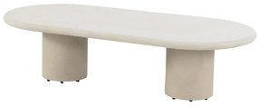 4 Seasons Outdoor Hampton mortex loungetafel met ovaal blad 140 x 65 cm SALE Loungetafel beige weerbestendig