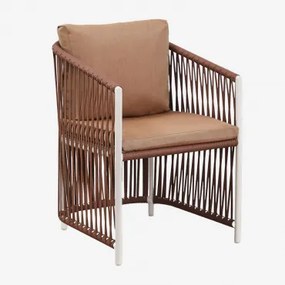 Set Van 2 Tuinstoelen Met Armleuningen In Aluminium En Gevlochten Touw Sophie Nagi Brąz - Sklum