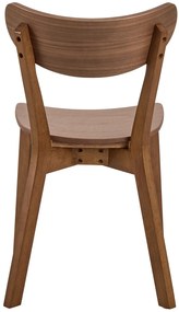 ROXY natuurlijke walnoot - HOUTEN STOEL VOOR WOONKAMER, EETKAMER, KEUKEN, RETRO