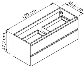 Allibert Alma badmeubel 120cm glans grijs met witte wastafel