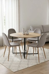 Set 4 Teok Fluwelen Stoelen