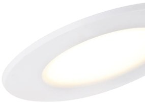 Set van 6 inbouwspots wit incl. LED dim to warm 7W IP65 - Blanca Modern IP65 rond Binnenverlichting Lamp