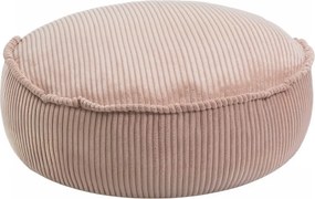 Ronde Kinderpoef Aesthetic Rib - Lichtroze