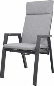 Azoren dining tuinstoel verstelbaar (incl. kussen) - Antraciet