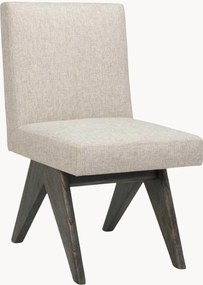 Handgemaakte houten stoel Érudit met bekleding