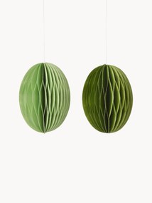 Handgemaakte paasdecoratie hangers Honeycomb, 2-delig