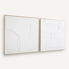 Set van 2 kaders in papier met reliëf, Hekatos