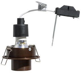 Set van 6 inbouwspots donkerbrons GU10 35mm rond kantelbaar - Installa